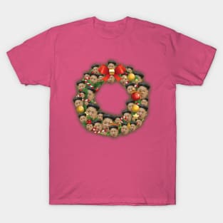 Kim Jong-un Multiface Christmas Wreath T-Shirt